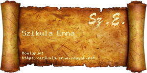 Szikula Enna névjegykártya